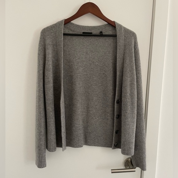 ATM Anthony Thomas Melillo Cashmere Cardigan. Grey (Heather Fog). Size XS - Picture 2 of 7